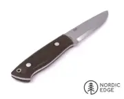 Brisa Trapper 95 Knife, Scandi Grind N690Co, Green Micarta