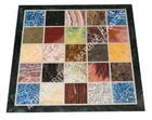 24" Marble Console Coffee Table Top Multi Inlay Design Occasional Decor E917A