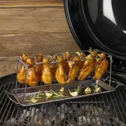 Stainless Steel Chicken Leg Grill Rack with Pan