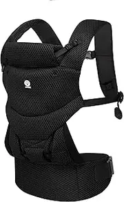 Dooky - Ergonomic Baby Carrier for Newborns from Birth (0-3 Years & 3.5-15 kg) - Koala Baby Carrier, Hip seat Baby Carrier, Baby Sling - Breathable Material: Polyester - Colour: Black