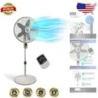Cyclone 18-Inch Pedestal Fan with Remote Control - Adjustable Height & Timer