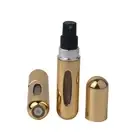 (2pcs Gold）2pcs 5ml Mini Refillable Perfume Atomizer Men Women Travel Portable