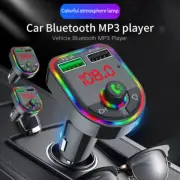 FM Transmitter Bluetooth Adapter Colorful Car Mp3 Player QC3.1 Fast Charge KitⓀ☮