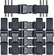 Coosin Baby Safety Locks,Handles Child Safety Locks Simple Installation Home Safety Strap Locks Fit Closed Handle Cabinets,Oven, Double Open The Door Refrigerator, Kitchen Door ect... (8 Pack, Black)