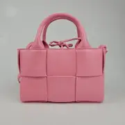 BOTTEGA VENETA Candy Arco Ribbon Pink Leather Tote Bag New