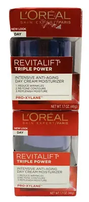 (2) LOREAL REVITALIFT TRIPLE POWER DAY CREAM 1.7oz