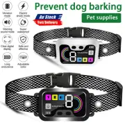 Anti Bark Dog Training Collar Sound Vibrate-Shock Stop Barking Remote LCD USB AU