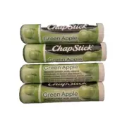 4 PACK CHAPSTICK Lip Moisturizer Green Apple Dry Chapped LIPS Balm 0.15oz Sweet