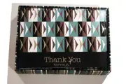 PAPYRUS Designer THANK YOU 12 Pack NOTE CARDS with LINED Envelopes
