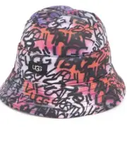 NWT UGG All Weather Reversible Bucket Hat-Graffiti UGG MULIT Sz.L/XL