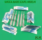 500 SURGICAL STERILE SCALPEL HANDLE BLADES #20 (5 SURGICAL SCALPEL HANDEL#4 FREE