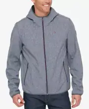 Tommy Hilfiger Men's Hooded Soft Shell Jacket - Gray - Medium