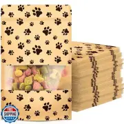 ALBEN 50-Pack Paw Print Dog Treat Bags by Poppy's – Perfect for Canine Deligh