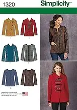 Simplicity Pattern 1320 Misses Sewing Patterns Women Jacket with Front and Fabric Variations Sizes 16-18-20-22-24