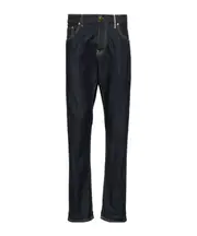 turn-up hem straight-leg jeans 34,35,36,37,38,30,31,32 midnight blue