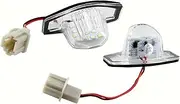 DEMULAX 2Pcs LIGHT Car Number License Plate Light Crv Odyssey, for JAZZ, Hrv Frv CR V Stream 12V SMD 18 LIGHT Number Lamp Car Number Plate Light