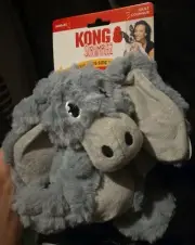 Kong Scrumplez DONKEY Medium Soft Plush Squeaky Tug & Play Dog Toy