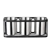 Stainless Steel Kitchen Utensil Silverware Caddy For Countertop Holder Cutlery