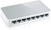 TP-Link 8-Port 10/100 Fast Ethernet Desktop Switch, Unmanaged, IEEE 802.3x flow control, Desktop Design, Green Ethernet technology, Plug and Play, Easy to Use(TL-SF1008D)