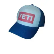 YETI American Logo Badge Snap Back Trucker Hat Red White & Blue NEW With Tags