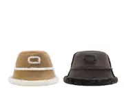 AUSTRALIAN SHEPHERD® Fluffy Sheepskin Wool Bucket Stacea Hat - Chestnut / M
