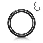 Implant Grade Titanium Black 16G 10MM Clicker Hoop Ring NIB