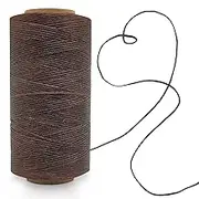 284yrd Deep Brown Leather Sewing Waxed Thread 150d 1mm Leather Hand Stitching 12