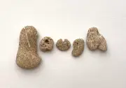 Natural Letter Shaped LAUGH Rocks Surf-Tumble Beach Pebble Word Stone art craft