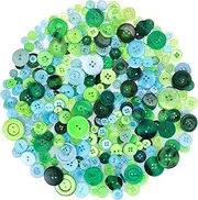 Megoogo 350-400 PCS Assorted Sizes Round Craft Buttons, Resin Buttons of Various Specifications, Handmade Buttons, Sewing DIY Handicraft Buttons