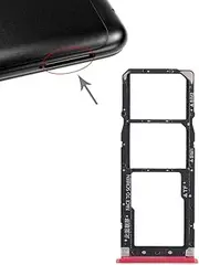 LYX 2 x SIM Card Tray + Micro SD Card Tray for Xiaomi Redmi 6 Pro(Black) (Color : Red)