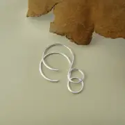 Handmade ear hooks, sterling silver ear wires, rounded and hammered earring wire