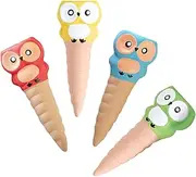 Watering Spikes for Indoor Plants,4X Owl Shape Flower Globes Watering Spikes - Irrigation Drippers, Clay Plant Devices for Daily Water for Patio, Potted, Deck Pots, Vegetables