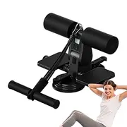 Sit Up Assistant Device,Portable Adjustable Sit Up Floor Holder,Ab Core Trainer With Suction Cups And Pull Rope, Fitness Equipment With Counting Function For Home Gym Workout