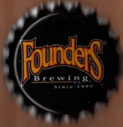 USA Plastic Lined Beer Crown Bottle Cap: Founders Brewing (big print)