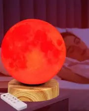 Red Light Therapy Night Light Lamp for Sleep 670nm Red Moon Nightlight Desk L...