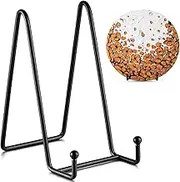 TR-LIFE Plate Stands for Display - 6 Inch Plate Holder Display Stand + Metal Frame Holder Stand for Picture, Decorative Plate, Book, Photo Easel (2 Pack)