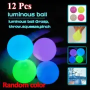 12PCS Sticky Ceiling Balls Stress Stress Relief Glow in The Dark Fun Toy