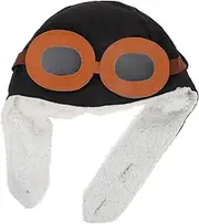 [Healeved] Cotton Fleece Children's Hat Pilots Design Hat for Boys and Girls Warm and Comfortable Leisure Black