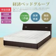 【IHouse】經濟型房間三件組-單大3.5尺(床頭+床底+獨立筒)