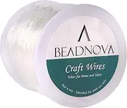BEADNOVA 0.8mm Bracelet String Clear Craft Wire Stretch String Cord for Jewelry Making Beading Thread Elastic String Cord (100m)
