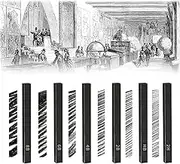 Square Compressed Charcoal Sticks Set 6 Pcs Graphite Sketch Charcoal Charcoal Pencils Set for DIY Drawing Crafts, Sketching, Shading, Beginners and Artists