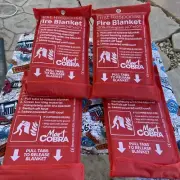 4 PK - FIRE BLANKET 40" Fiberglass FIRST RESPONSE Fire Blanket Emergency Blanket