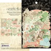 Graphic 45 Wild & Free Ephemera Cardstock Die-Cut Assortment 42pc