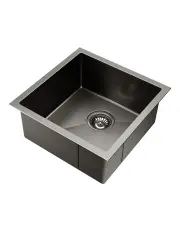 [Cefito] Kitchen Sink 44X44CM Stainless Steel Basin Single Bowl Laundry in Black