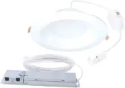 6 Inch Canless LED Downlight Selectable 2700K-5000K CCT - White (4 Pack)