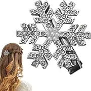 Snowflake Hair Barrette | Snowflake Hair Accessories | Elegant Christmas Hair Barrettes, Attractive Christmas Hair Barrettes For Holiday Birthday
