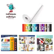 36"x500"25' White Wrapping Paper, White Easel Painting Drawing Paper Roll Kid...