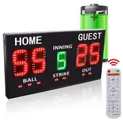 YZ LED Baseball/Softball Scoreboard for Fence, High-Light Digital Scoreboard ...