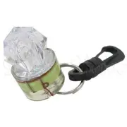 Diamond Shape Water Activated Mini Safety LED Flash Light with Clip, White