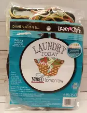 Laundry Today or Naked Tomorrow Dimensions Counted Cross Stitch Kit Beginner